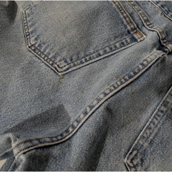 Distressed Wrangler Jeans Mens 33x32 Blue Pants Faded Patched Repaired Grunge - Picture 8 of 8